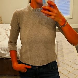 WOMEN'S ZARA CASHMERE & WOOL BEIGE PULLOVER SWEATER $60